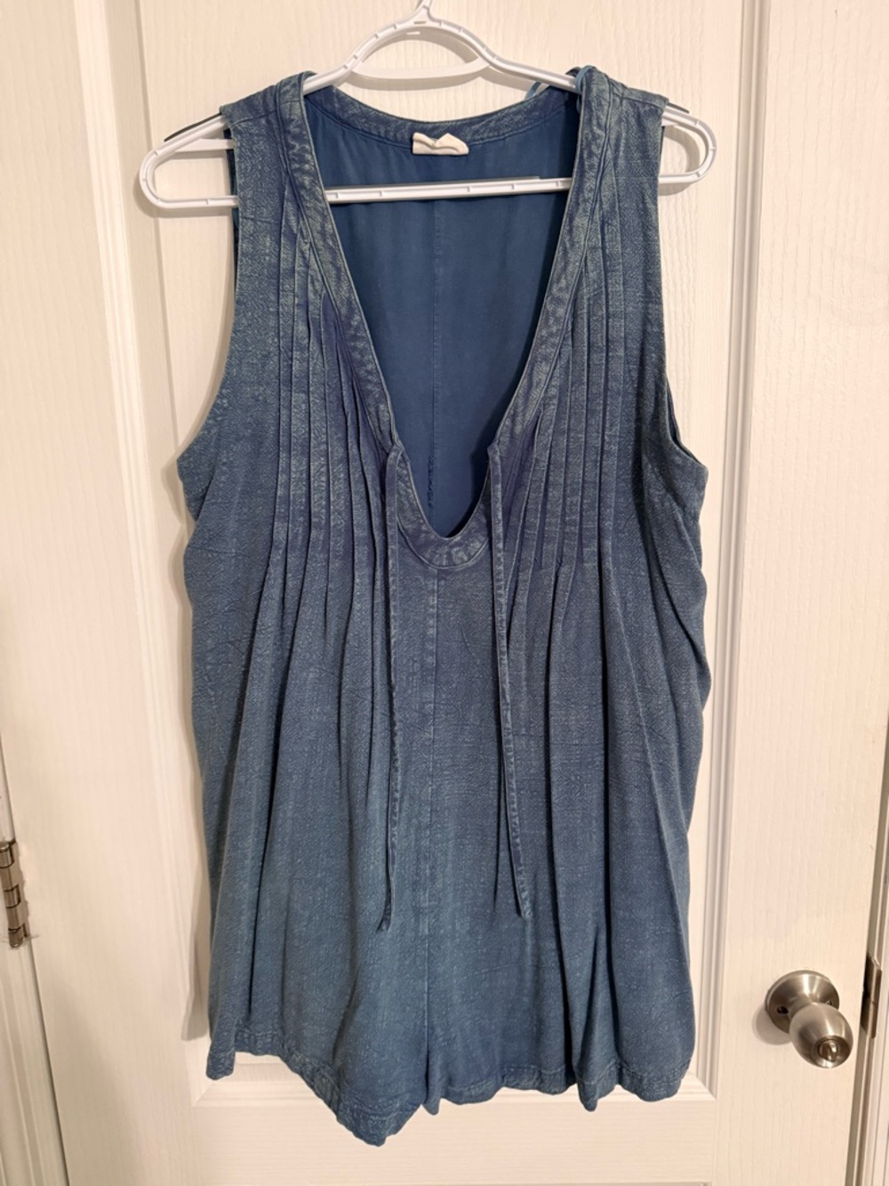 Faux Blue Jean Romper